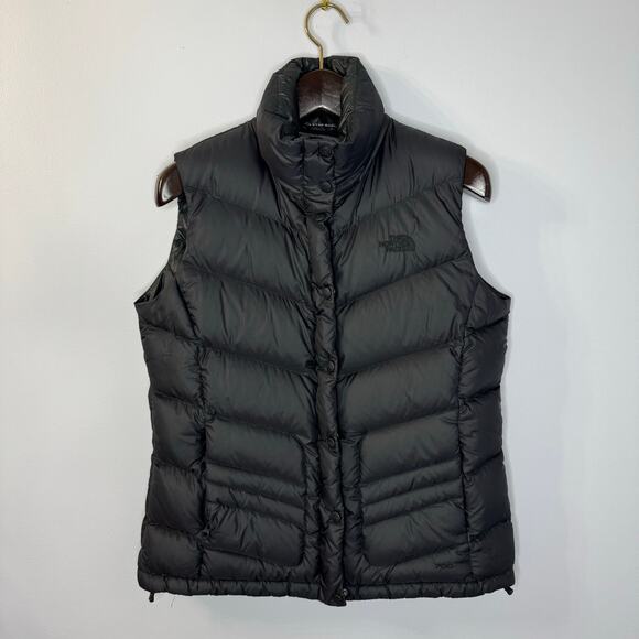 The North Face Jackets & Blazers - The North Face Women’s Black  Goose Down 700 Fill Zip Snap Vest Jacket Sz L